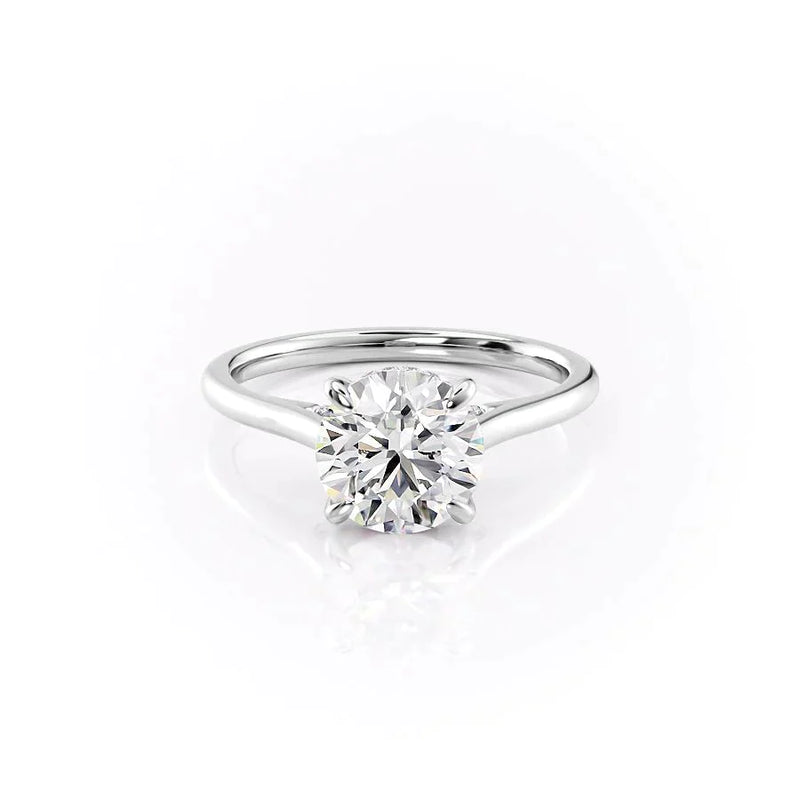 2 CT Round Cut Twinkling Pave Moissanite Diamond Ring