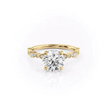 Load image into Gallery viewer, 2 CT Round Cut Moissanite Diamond Ring Unique Pave