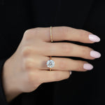 Load image into Gallery viewer, 2 CT Round Cut Twinkling Pave Moissanite Diamond Ring