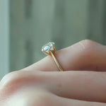 Load image into Gallery viewer, Stunning 2 CT Round Cut Moissanite Solitaire Ring in Unique Pave Setting