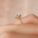 Load image into Gallery viewer, 2 CT Round Cut Moissanite Engagement Ring With Distance Pave