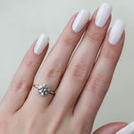 Load image into Gallery viewer, 2 CT Round Cut Moissanite Engagement Diamond Ring With Hidden Halo