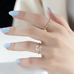 Load image into Gallery viewer, Stunning 2 CT Round Cut Moissanite Solitaire Ring in Unique Pave Setting