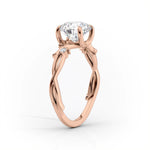 Load image into Gallery viewer, 2.5 CT Round Cut Moissanite Engagement Ring With Stunning Twisted Band