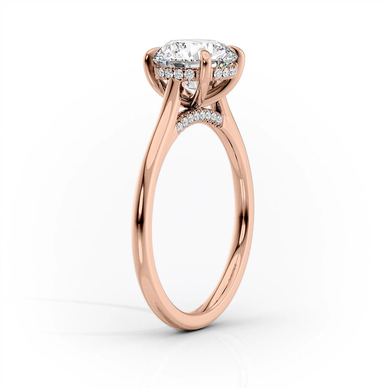 2 CT Round Cut Twinkling Pave Moissanite Diamond Ring