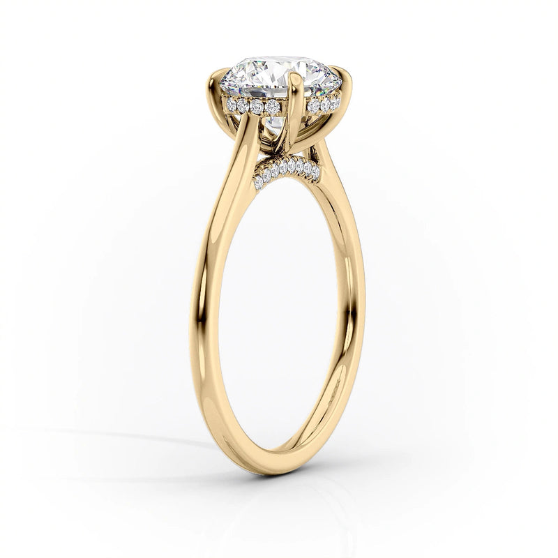 2 CT Round Cut Twinkling Pave Moissanite Diamond Ring