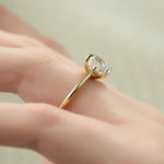 Load image into Gallery viewer, 2 CT Round Cut Moissanite Diamond Solitaire Engagement Ring With Unique Pave Setting