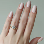 Load image into Gallery viewer, 2.5 CT Round Cut Moissanite Diamond Ring With Unique Curves Band